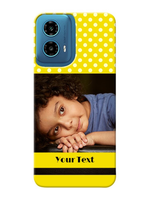 Custom Motorola G34 5G Custom Mobile Covers: Bright Yellow Case Design
