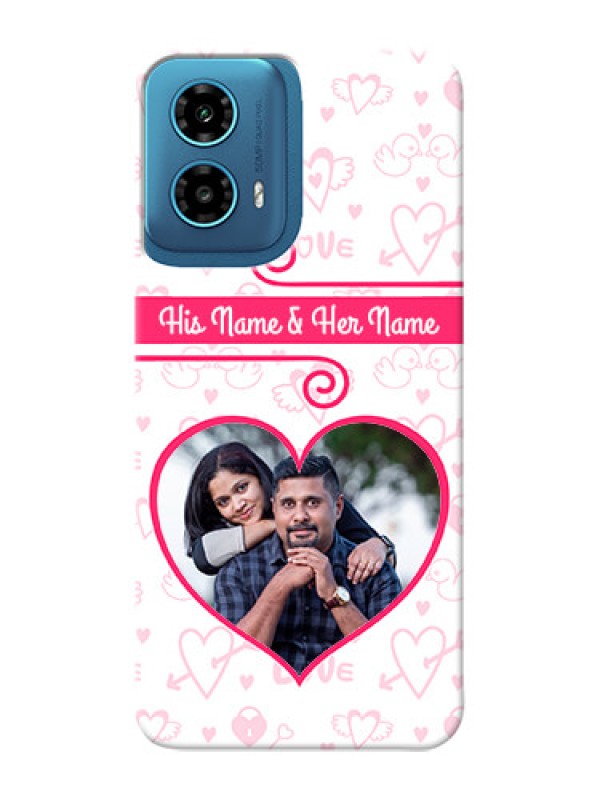 Custom Motorola G34 5G Personalized Phone Cases: Heart Shape Love Design
