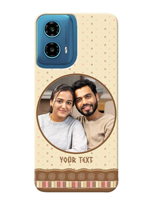 Custom Motorola G34 5G Mobile Cases: Brown Dotted Mobile Case Design