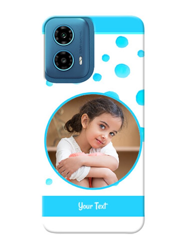 Custom Motorola G34 5G Custom Phone Covers: Blue Bubbles Pattern Design