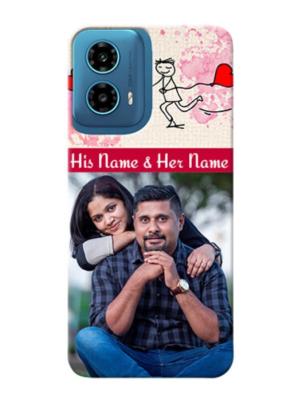 Custom Motorola G34 5G phone back covers: You and Me Case Design