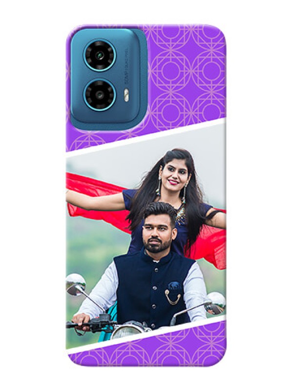 Custom Motorola G34 5G mobile back covers online: violet Pattern Design