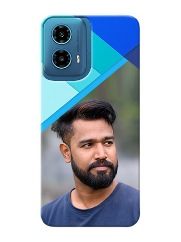 Custom Motorola G34 5G Phone Cases Online: Blue Abstract Cover Design