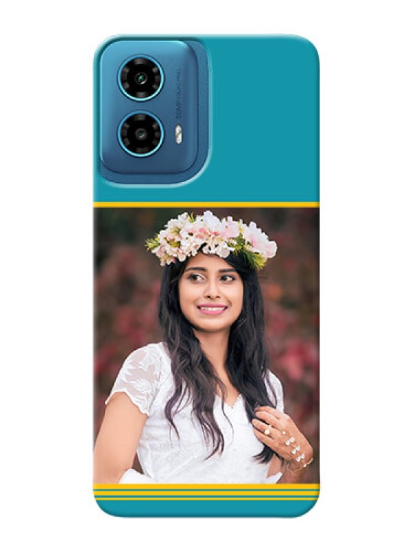 Custom Motorola G34 5G personalized phone covers: Yellow And Blue Design