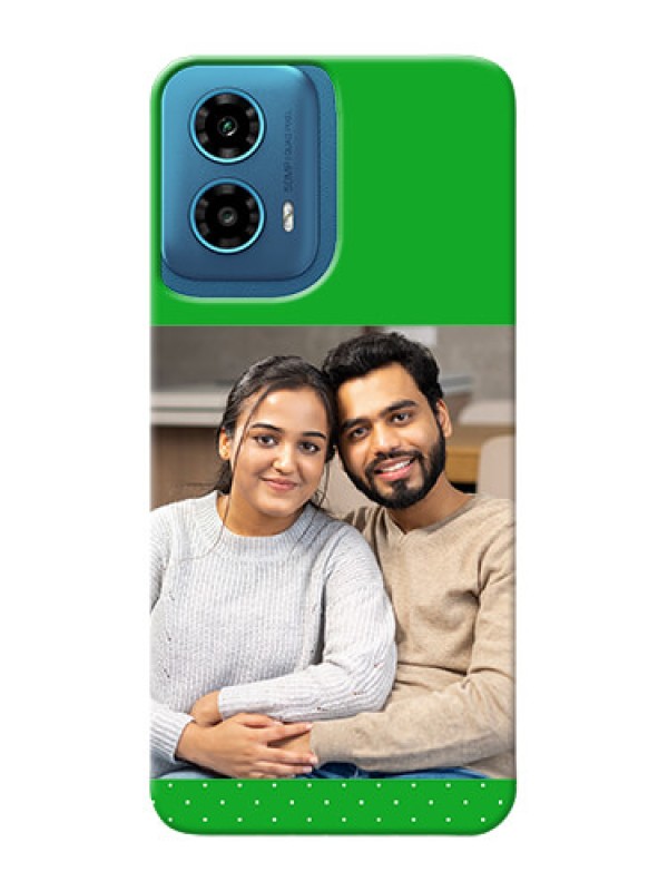 Custom Motorola G34 5G Personalised mobile covers: Green Pattern Design