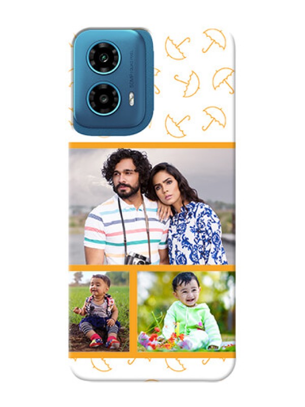 Custom Motorola G34 5G Personalised Phone Cases: Yellow Pattern Design