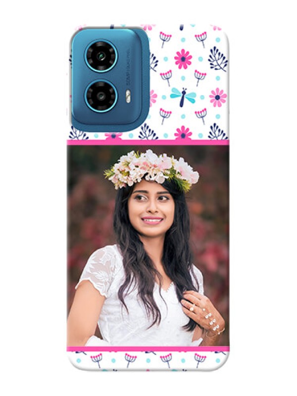 Custom Motorola G34 5G Mobile Covers: Colorful Flower Design