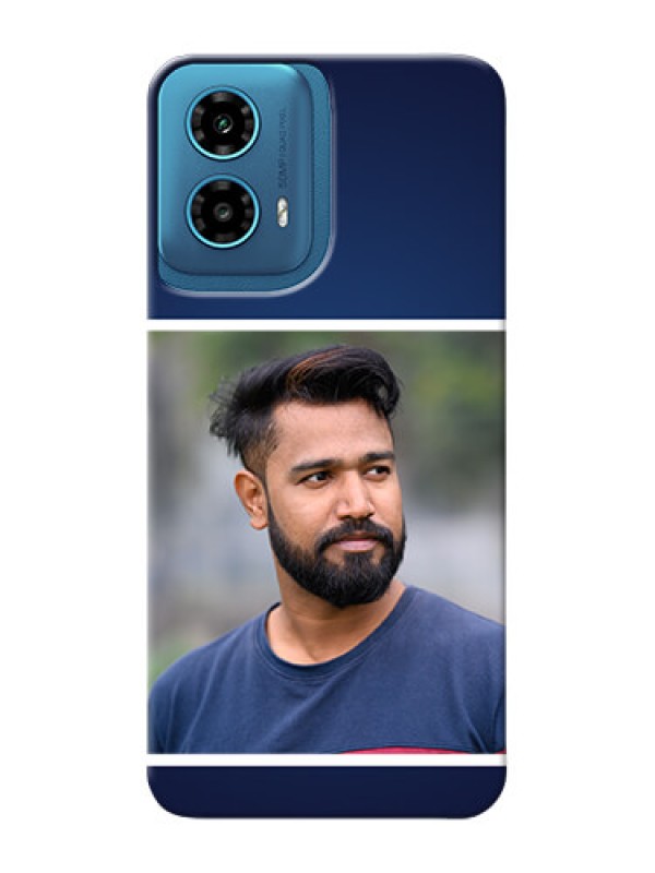 Custom Motorola G34 5G Mobile Cases: Simple Royal Blue Design