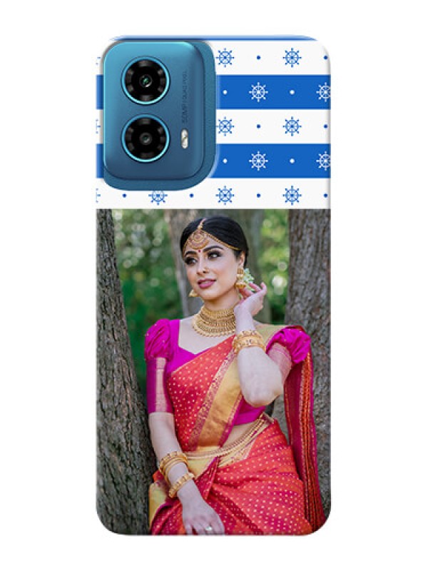 Custom Motorola G34 5G custom mobile covers: Snow Pattern Design