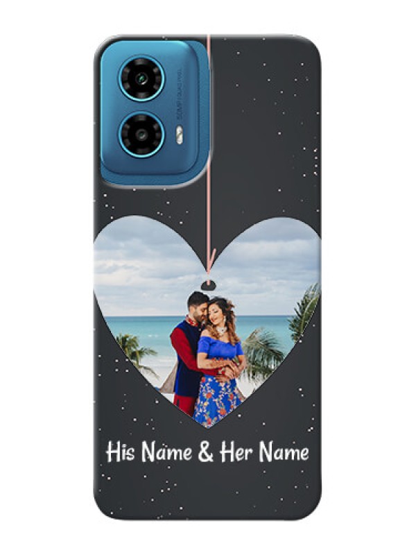 Custom Motorola G34 5G custom phone cases: Hanging Heart Design
