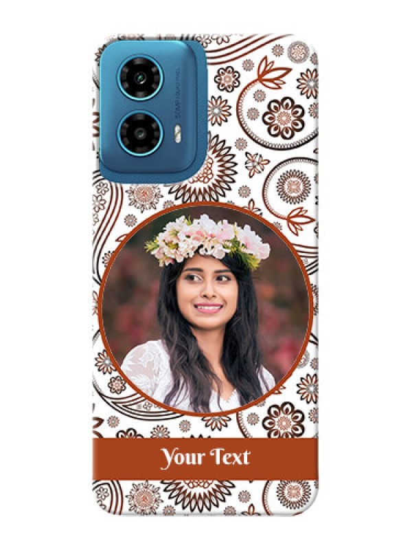 Custom Motorola G34 5G phone cases online: Abstract Floral Design