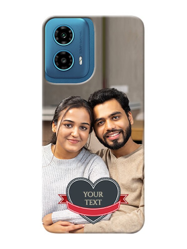 Custom Motorola G34 5G mobile back covers online: Just Married Couple Design