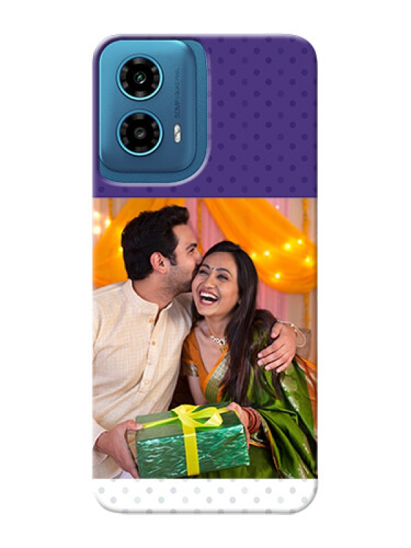 Custom Motorola G34 5G mobile phone cases: Violet Pattern Design