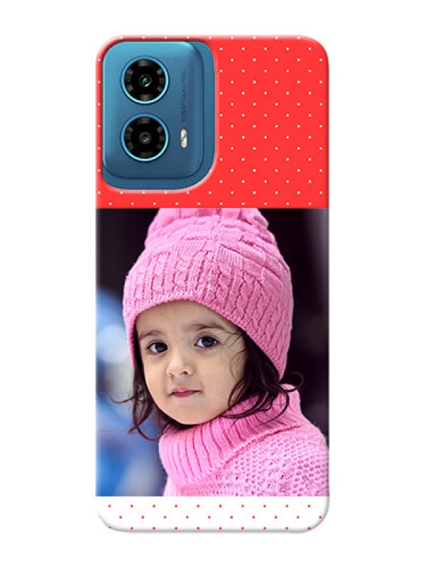 Custom Motorola G34 5G personalised phone covers: Red Pattern Design