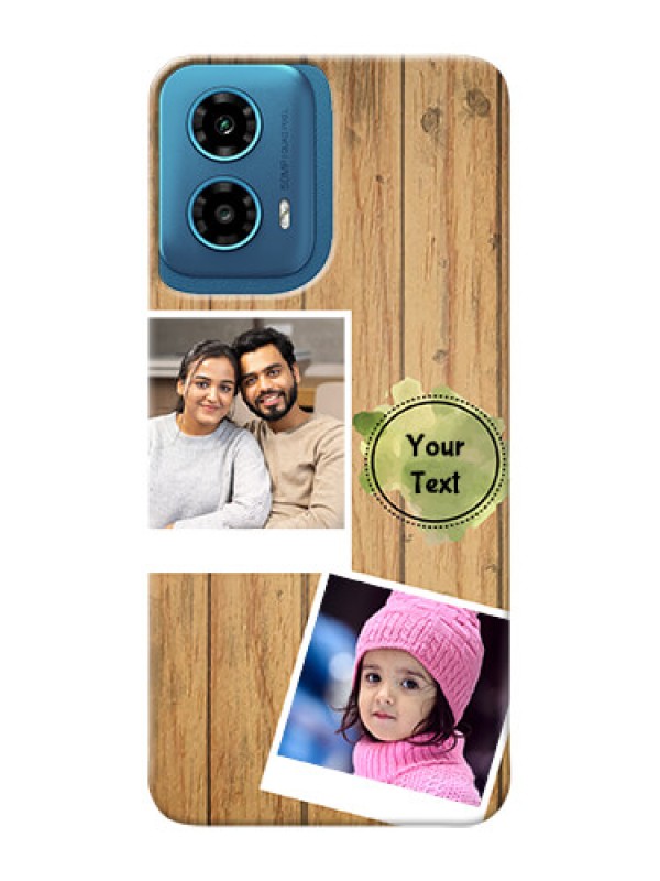 Custom Motorola G34 5G Custom Mobile Phone Covers: Wooden Texture Design