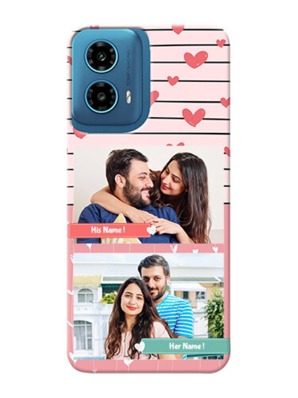 Custom Motorola G34 5G custom mobile covers: Photo with Heart Design