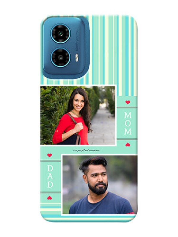 Custom Motorola G34 5G custom mobile phone covers: Mom And Dad Pic Design