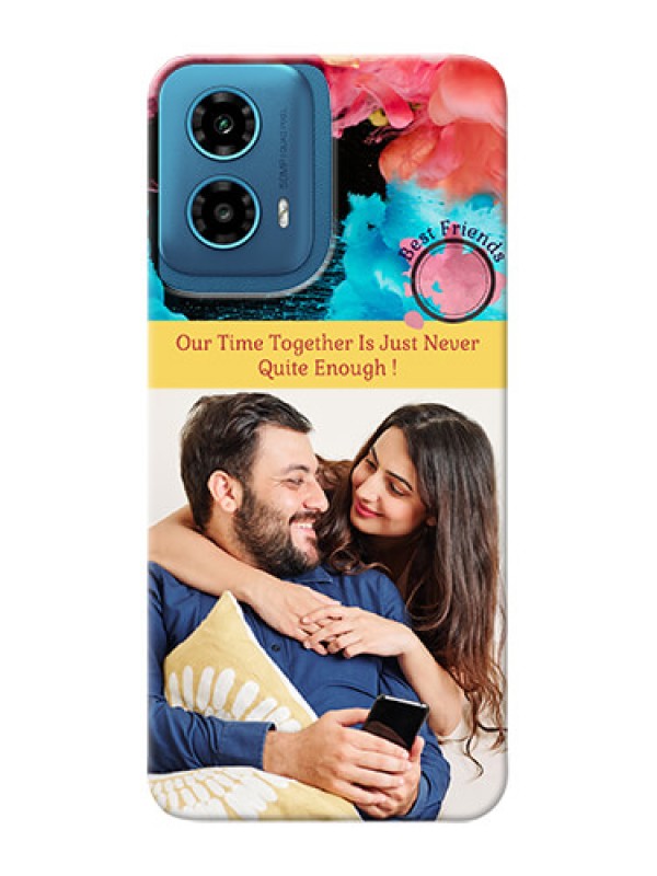 Custom Motorola G34 5G Mobile Cases: Quote with Acrylic Painting Design