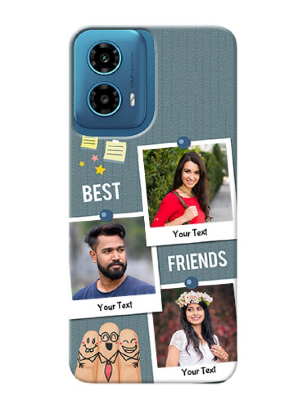 Custom Motorola G34 5G Mobile Cases: Sticky Frames and Friendship Design