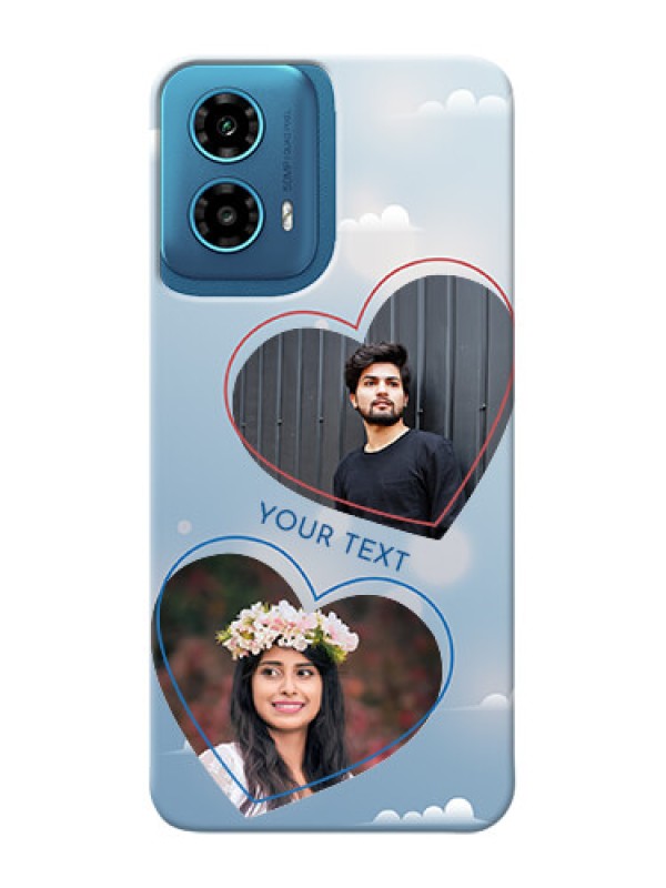 Custom Motorola G34 5G Phone Cases: Blue Color Couple Design