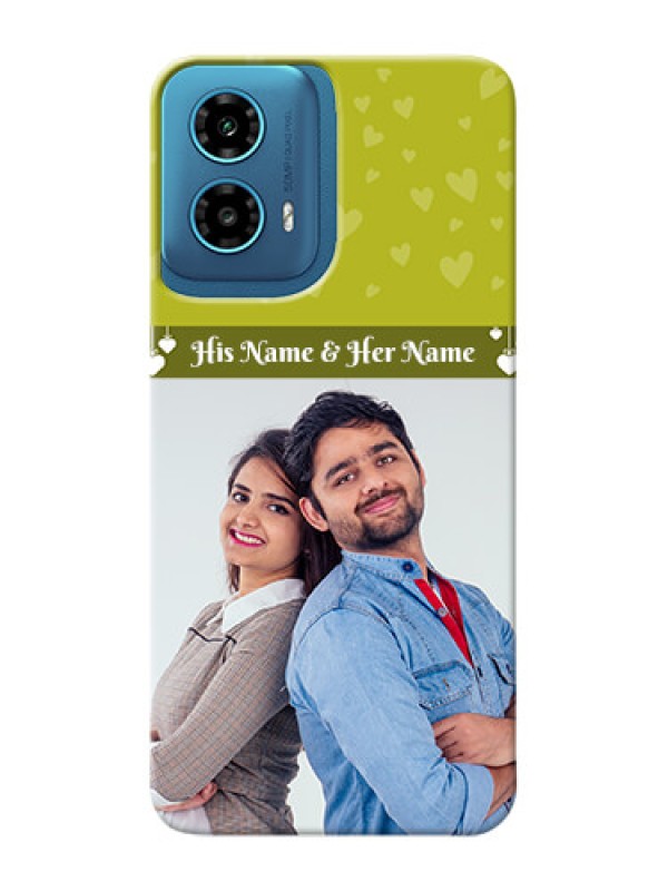 Custom Motorola G34 5G custom mobile covers: You And Me Heart Design