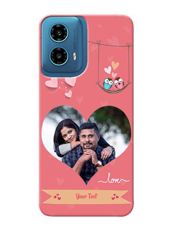 Custom Motorola G34 5G custom phone covers: Peach Color Love Design