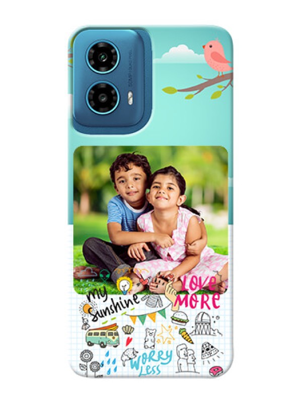 Custom Motorola G34 5G phone cases online: Doodle love Design
