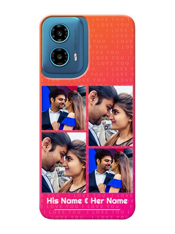 Custom Motorola G34 5G custom back covers: I Love You Pink Design