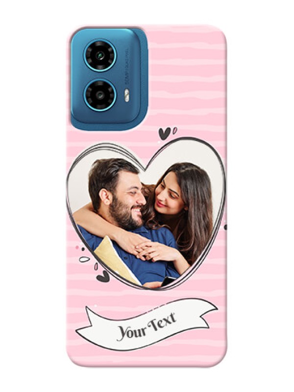 Custom Motorola G34 5G custom mobile phone covers: Vintage Heart Design