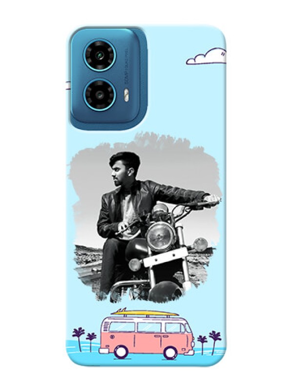 Custom Motorola G34 5G Mobile Covers Online: Travel And Adventure Design