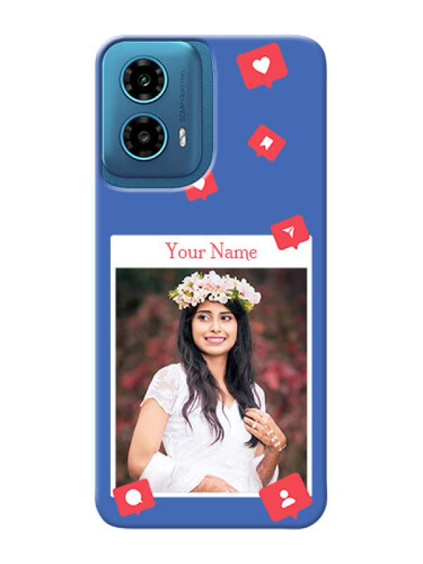 Custom Motorola G34 5G Custom Phone Case with Like Share And Comment Design