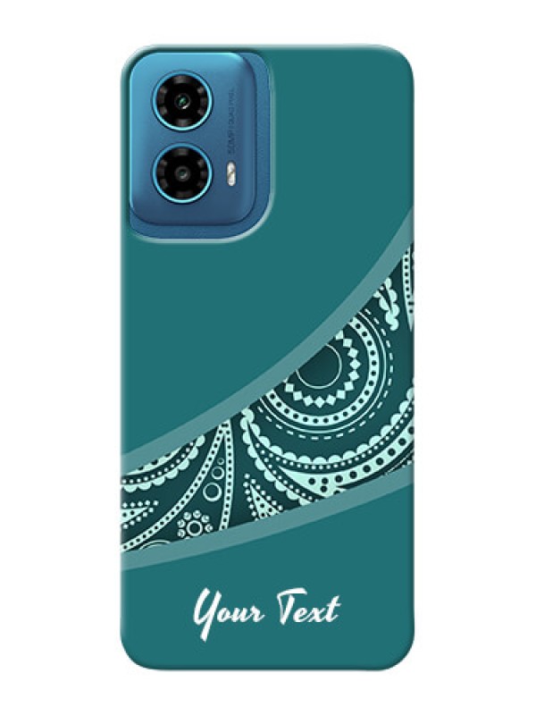 Custom Motorola G34 5G Photo Printing on Case with semi visible floral Design