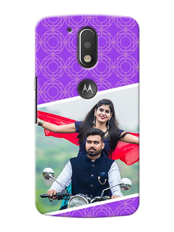 Custom Motorola G4 Plus Violet Pattern Mobile Case Design