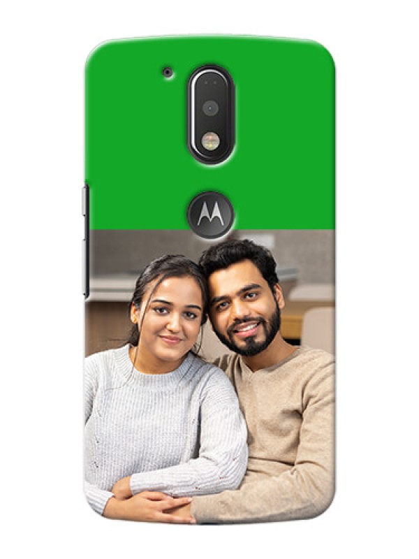 Custom Motorola G4 Plus Green And Yellow Pattern Mobile Cover Design