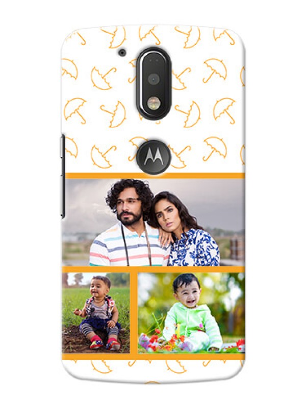Custom Motorola G4 Plus Yellow Pattern Mobile Back Cover Design