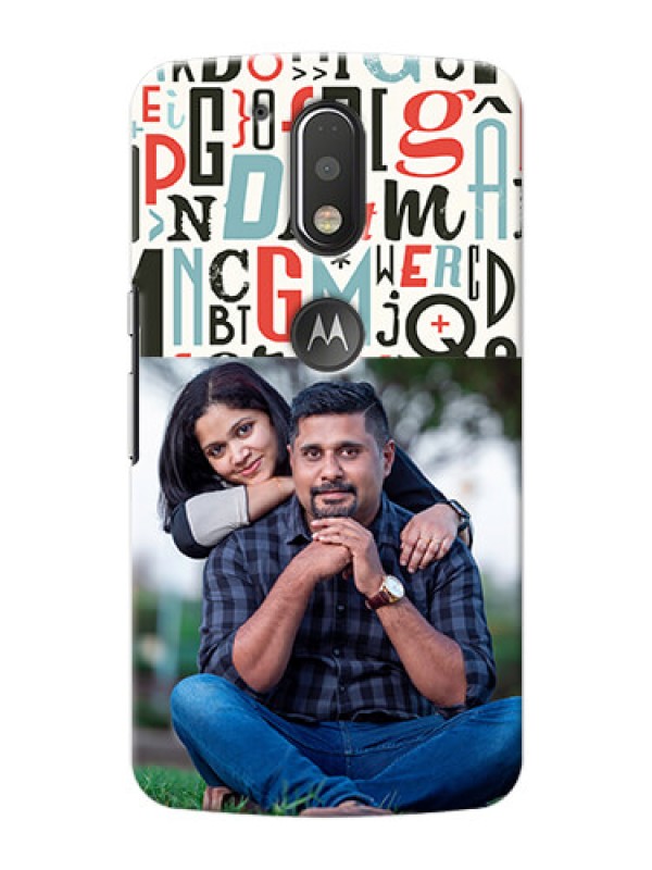 Custom Motorola G4 Plus Colourful Alphabets Mobile Back Case Design