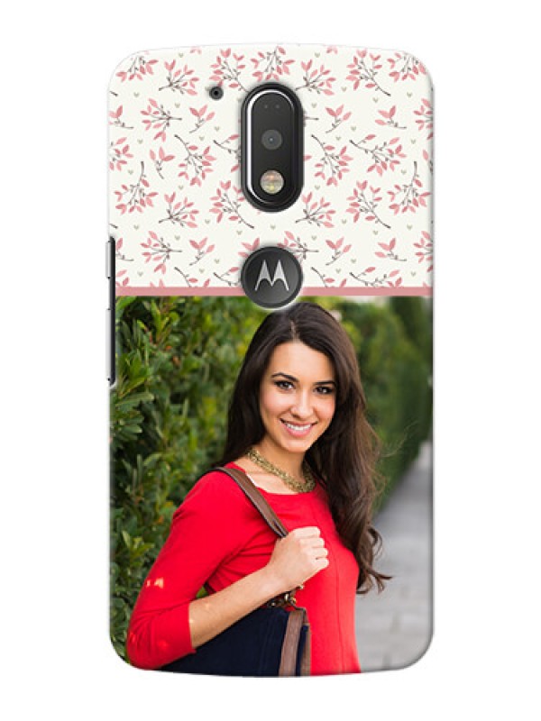 Custom Motorola G4 Plus Floral Design Mobile Back Cover Design