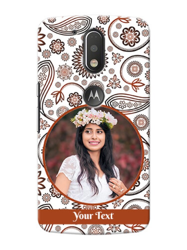 Custom Motorola G4 Plus Floral Abstract Mobile Case Design