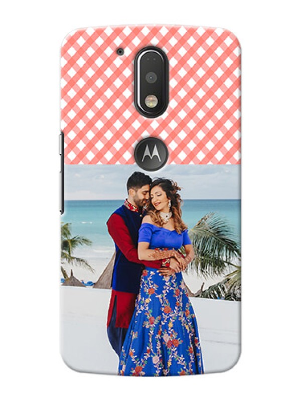 Custom Motorola G4 Plus Pink Pattern Mobile Case Design