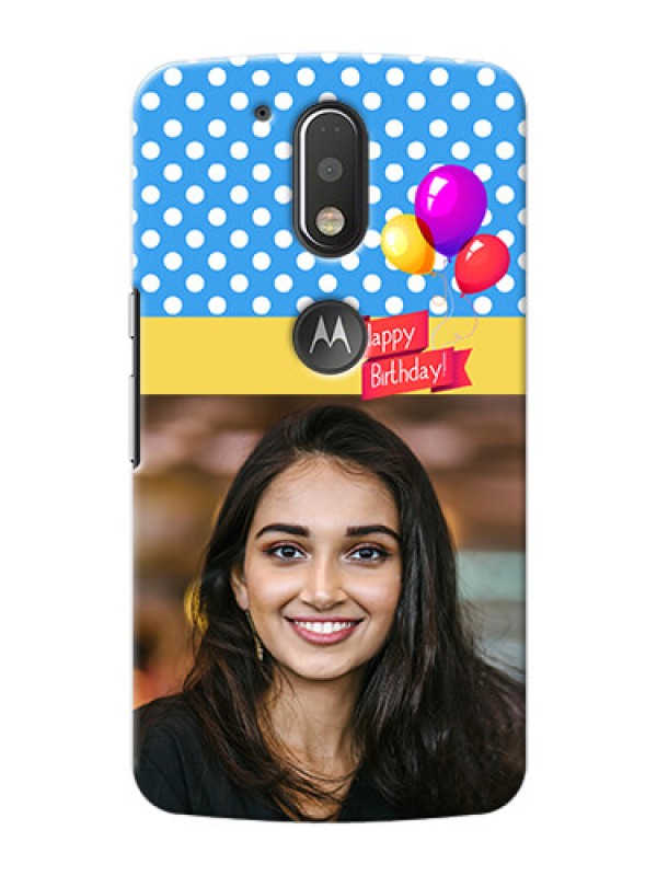 Custom Motorola G4 Plus Happy Birthday Mobile Back Cover Design