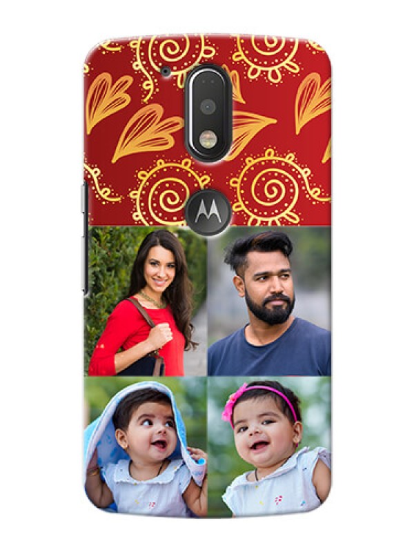 Custom Motorola G4 Plus 4 image holder with mandala traditional background Design