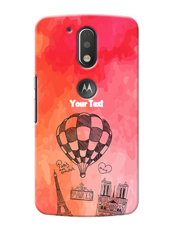 Custom Motorola G4 Plus abstract painting with paris theme Design