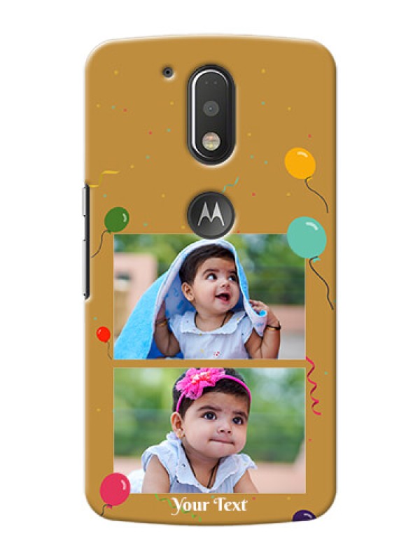 Custom Motorola G4 Plus 2 image holder with birthday celebrations Design