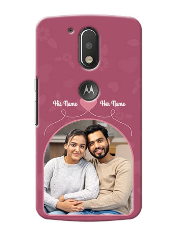 Custom Motorola G4 Plus love floral backdrop Design