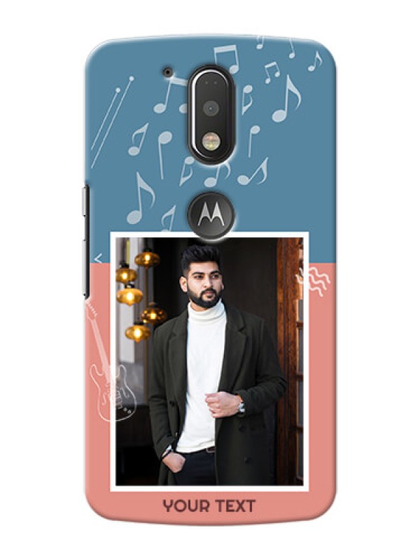 Custom Motorola G4 Plus 2 colour backdrop with music theme Design