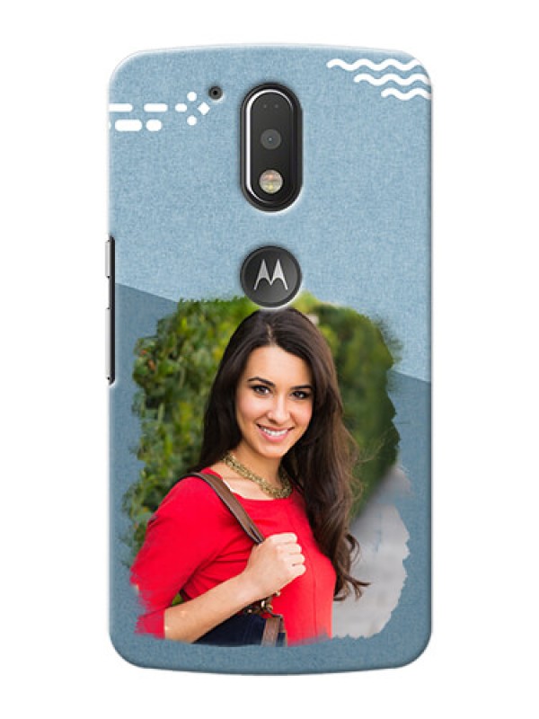Custom Motorola G4 Plus grunge backdrop with line art Design