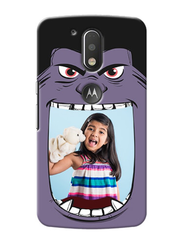Custom Motorola G4 Plus angry monster backcase Design