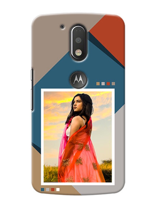 Custom Motorola G4 Plus Mobile Back Covers: Retro color pallet Design
