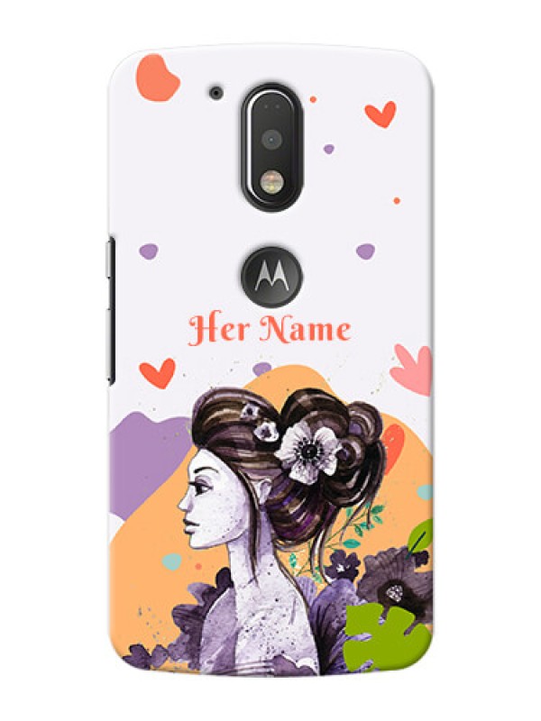 Custom Motorola G4 Plus Custom Mobile Case with Woman And Nature Design