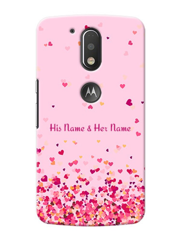 Custom Motorola G4 Plus Phone Back Covers: Floating Hearts Design